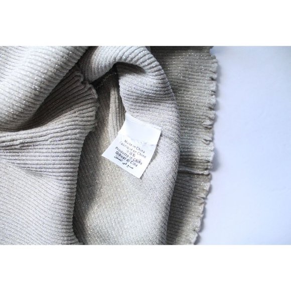 3.1 Phillip Lim Short Sleeve Metallic Top Ivory Size Small - Picture 7 of 9